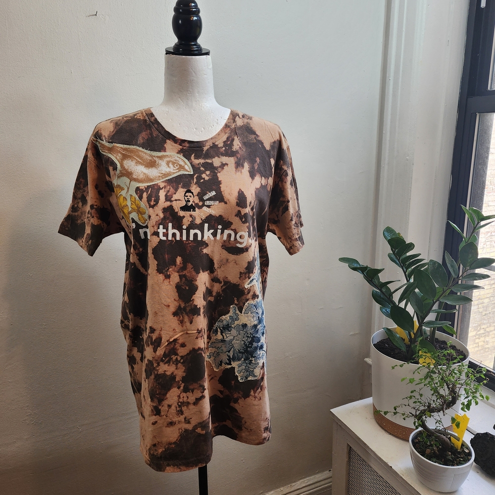 Brown Tie-Dye Graphic Tee